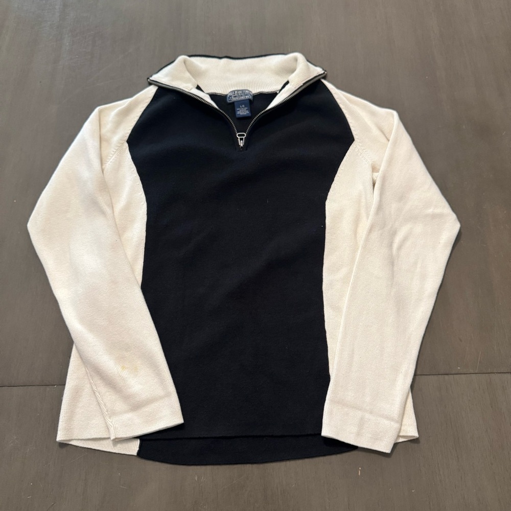 Vintage Polo Jeans Co Ralph Lauren 1/4 Zip Long Sleeve Sweater Women’s L